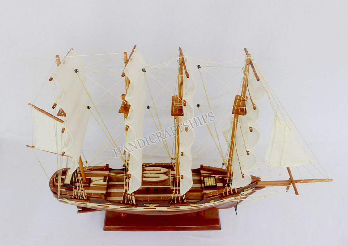 Mô hình thuyền buồm thuyền buôn France II mới (Thân: 60cm)