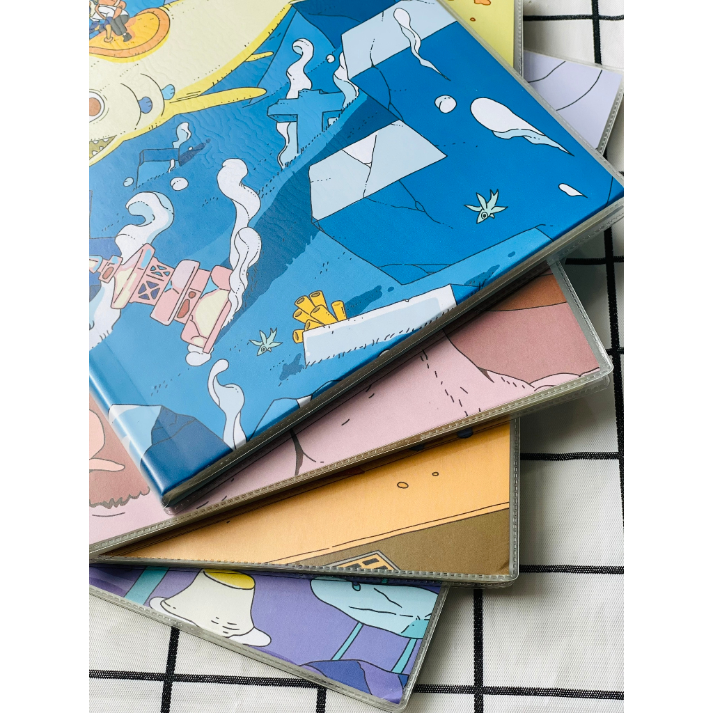 Sổ ghi chép bìa nhựa cao cấp, vở phong cách dễ thương chủ đề Vùng đất yên lặng size B5 Lalunavn B178
