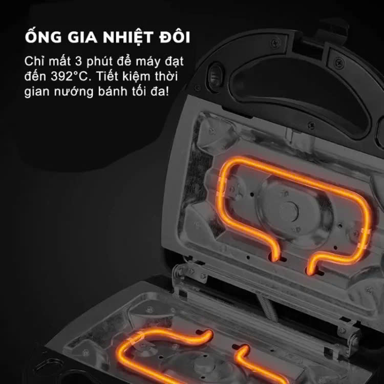 Máy Làm Bánh Hotdog Sandwich Maker Zj-201 Công Suất 750W Tiện Dụng