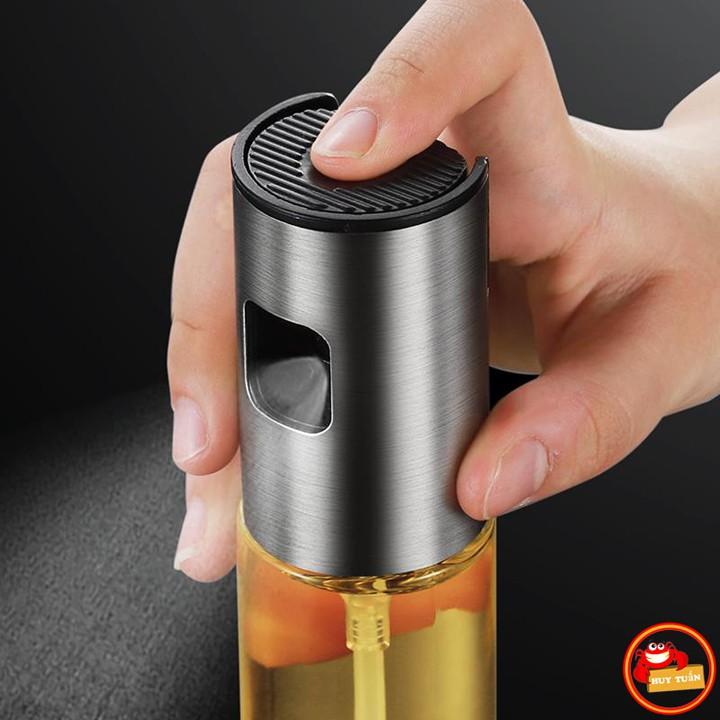 Bình Xịt Dầu Ăn Thủy Tinh, Chai Xịt Dầu Ăn Phun Sương Dùng Cho Nồi Chiên, Salad, Nướng 100ml