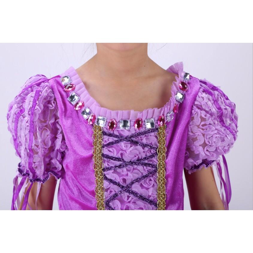 ẢNH THẬT - Đầm Công Chúa Rapunzel Dài Kèm Găng Tay