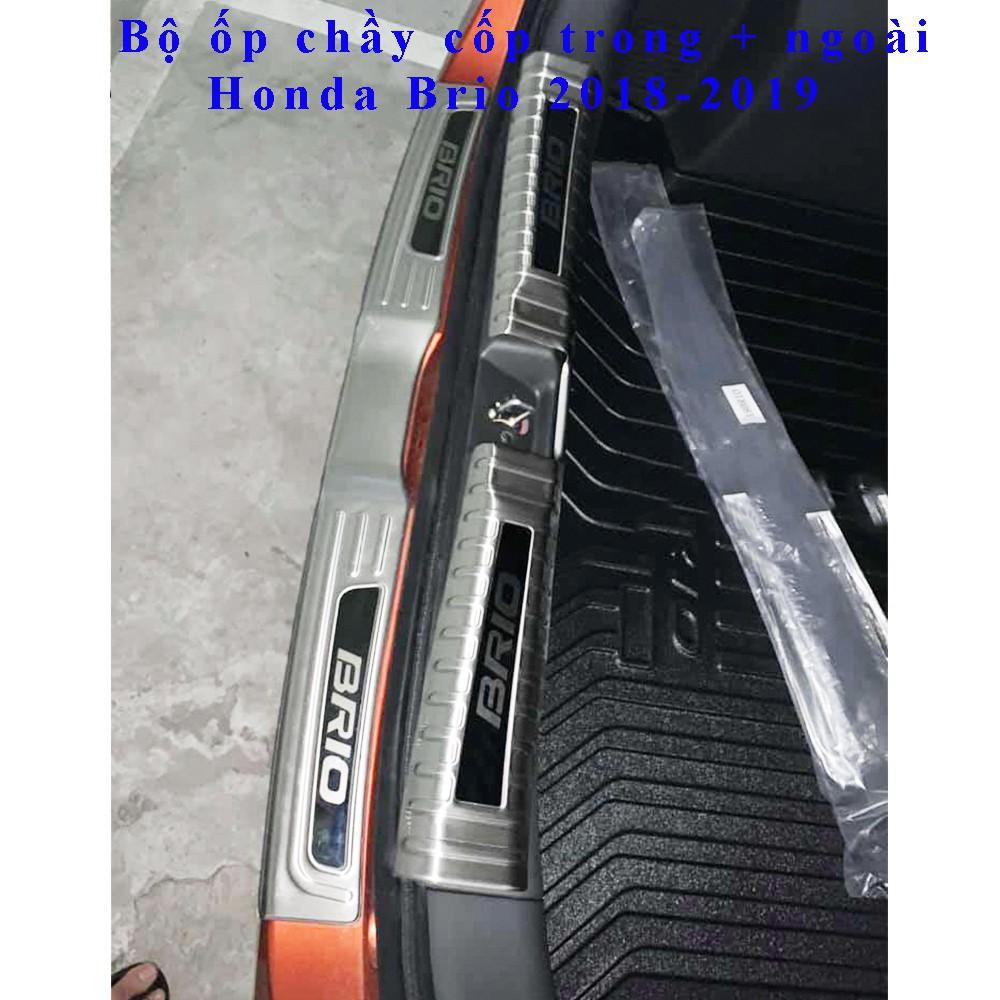 Chống trầy cốp trong + ngoài Inox dành cho HONDA BRIO 2018-2019