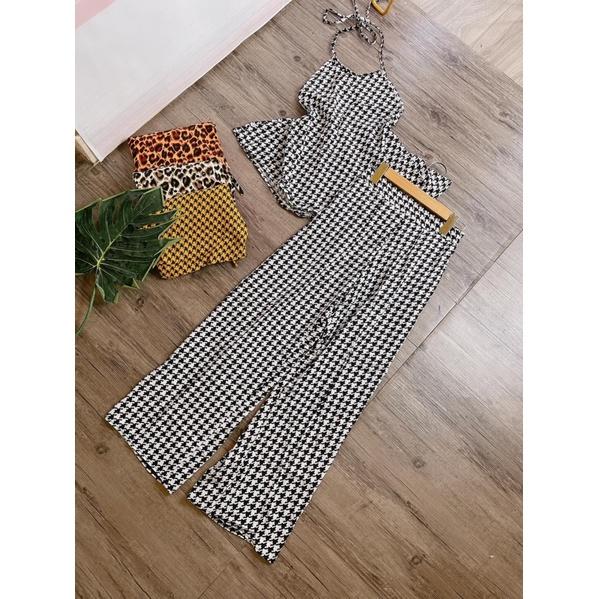 Set yếm lụa hoạ tiết