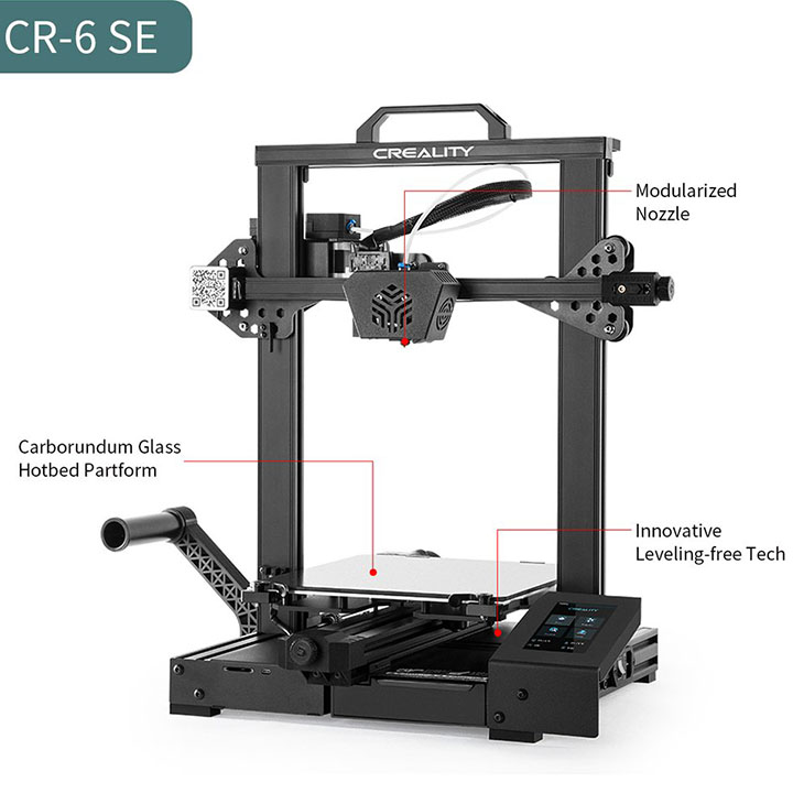 Máy in 3d dòng công nghiệp Creality CR-6 SE khổ in 235x235x250mm