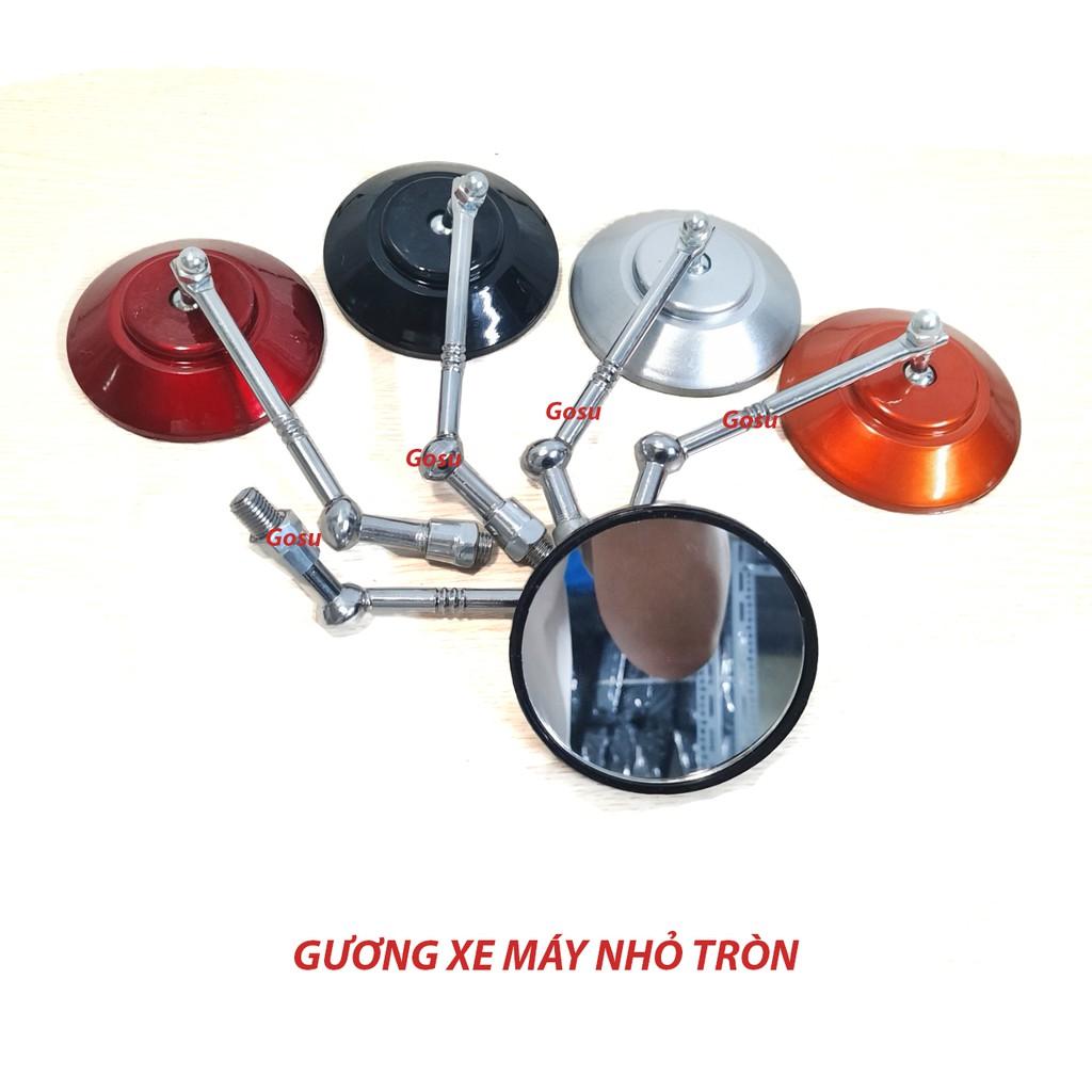 Gương xe máy nhỏ TRÒN - thời trang, góc nhìn rộng, đủ màu nổi bật