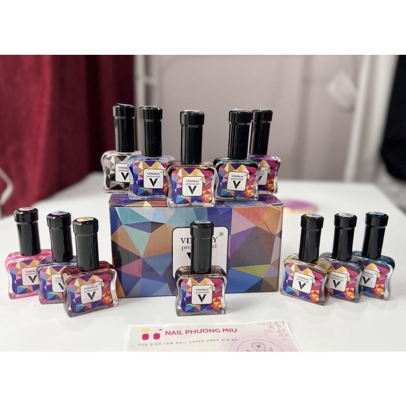 Set 12 Lọ Cồn Loang Vinimay Cao Cấp Chai 15ml Tạo Loang Nhanh Khô, Dễ Mix Màu Sơn Phụ Kiện Chuyên Dùng Trong Làm Nail