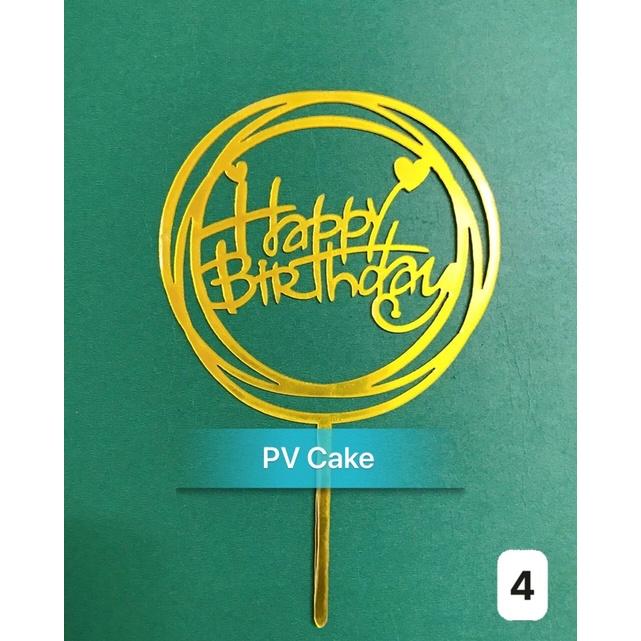 Que cắm Happy Birthday, set 2 que, có 11 mẫu