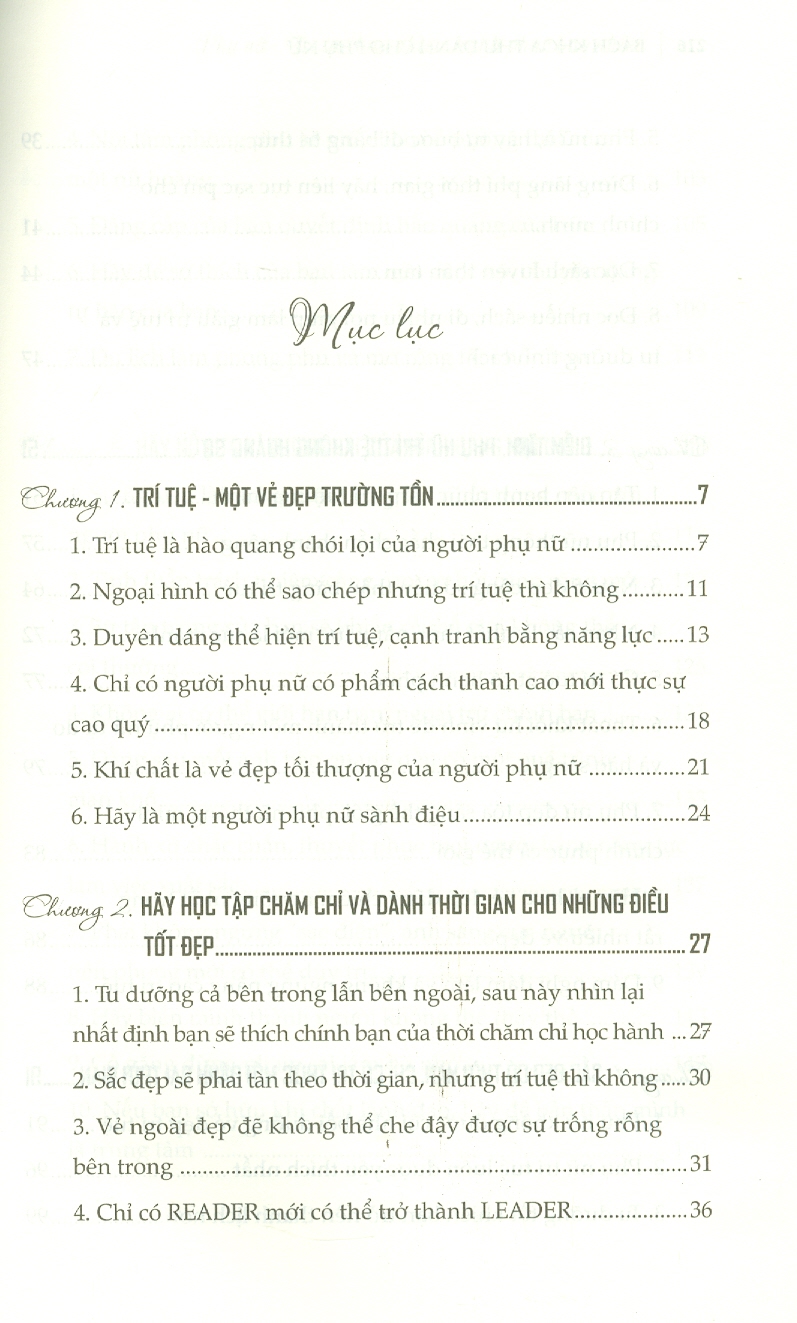 BÁCH KHOA THƯ DÀNH CHO PHỤ NỮ - Phụ Nữ Trí Tuệ Bao Nhiêu Hạnh Phúc Bấy Nhiêu – Thanh Hương biên soạn – Liên Việt Books