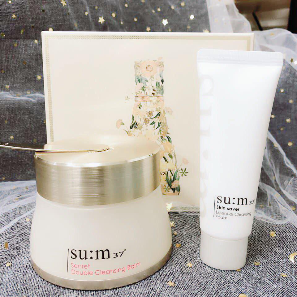 Bộ Sáp tẩy trang làm sạch sâu Su:m37 Secret Double Cleansing Balm 100g