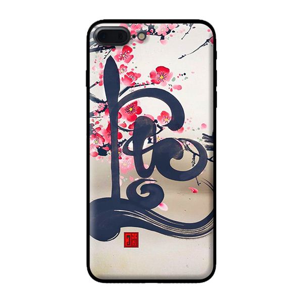 Ốp kính cường lực cho iPhone 7 Plus thư pháp 34 - Hàng chính hãng