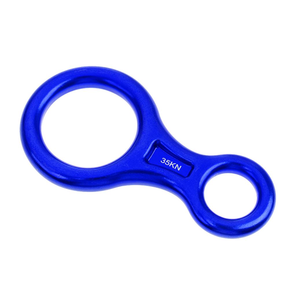 35KN Figure 8 Descender Rigging Plate Tree Rock Climbing Rappel Belay Device