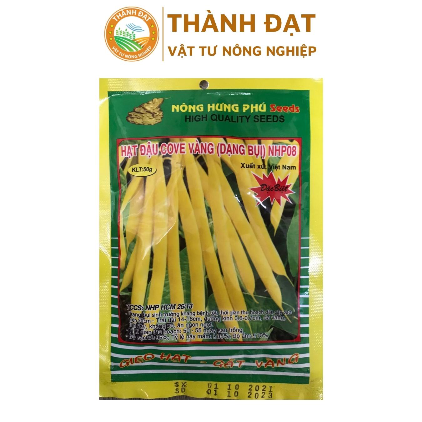 Hạt giống đậu cove vàng (đậu cô bơ) bụi lùn siêu trái - Gói 50gr