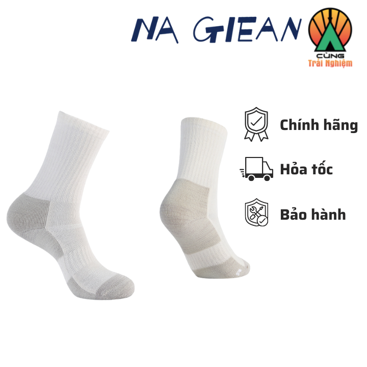 Tất Lông Cừu Merino Cao Cổ Cao Cấp Chuyên Dụng Thể Thao, Dã Ngoại, Leo Núi,Trekking Na Giean NGCM0001