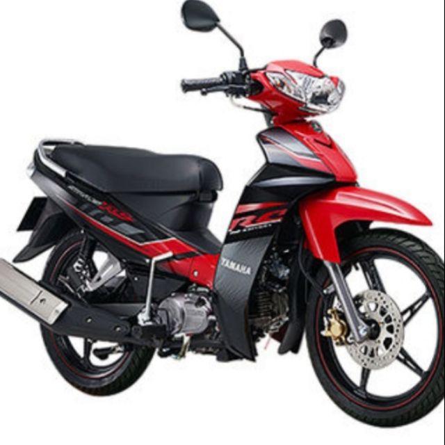 Tem rời sirius RC đỏ xám dán xe đen