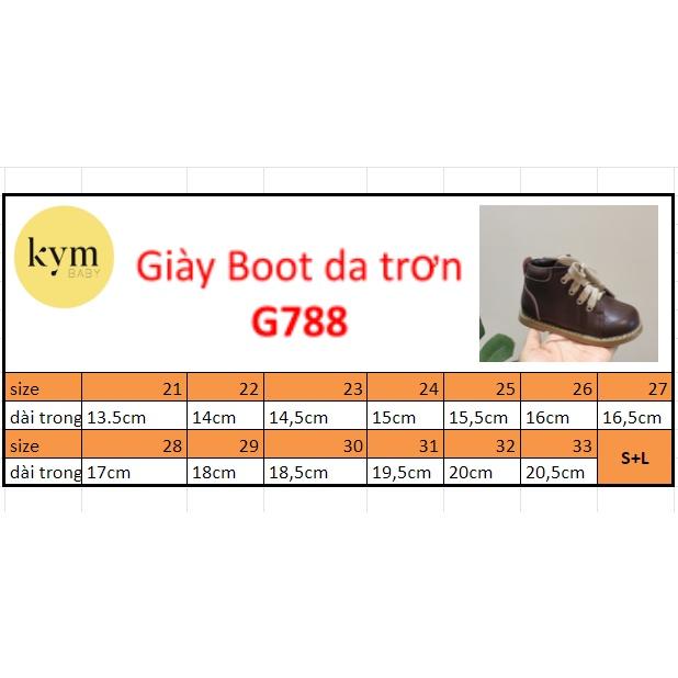 Giày da Boot nâu cho bé G788