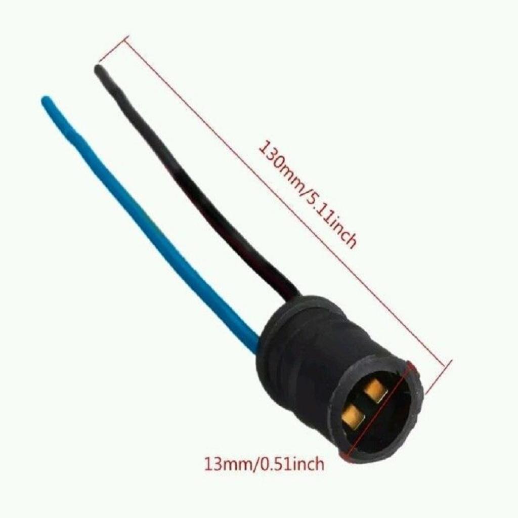 3xT10 LED SMD  Light Bulb Extension Socket Holder Connector Bule&Black