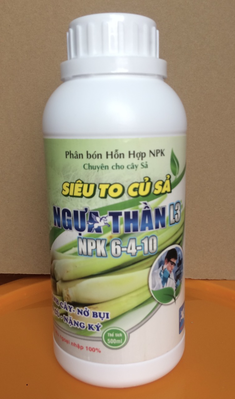 Siêu to củ sả NPK 6-4-10 chai 0.5L - Phân bón Venus Hoa Kỳ, giúp sả bén rễ, nở bụi, to củ
