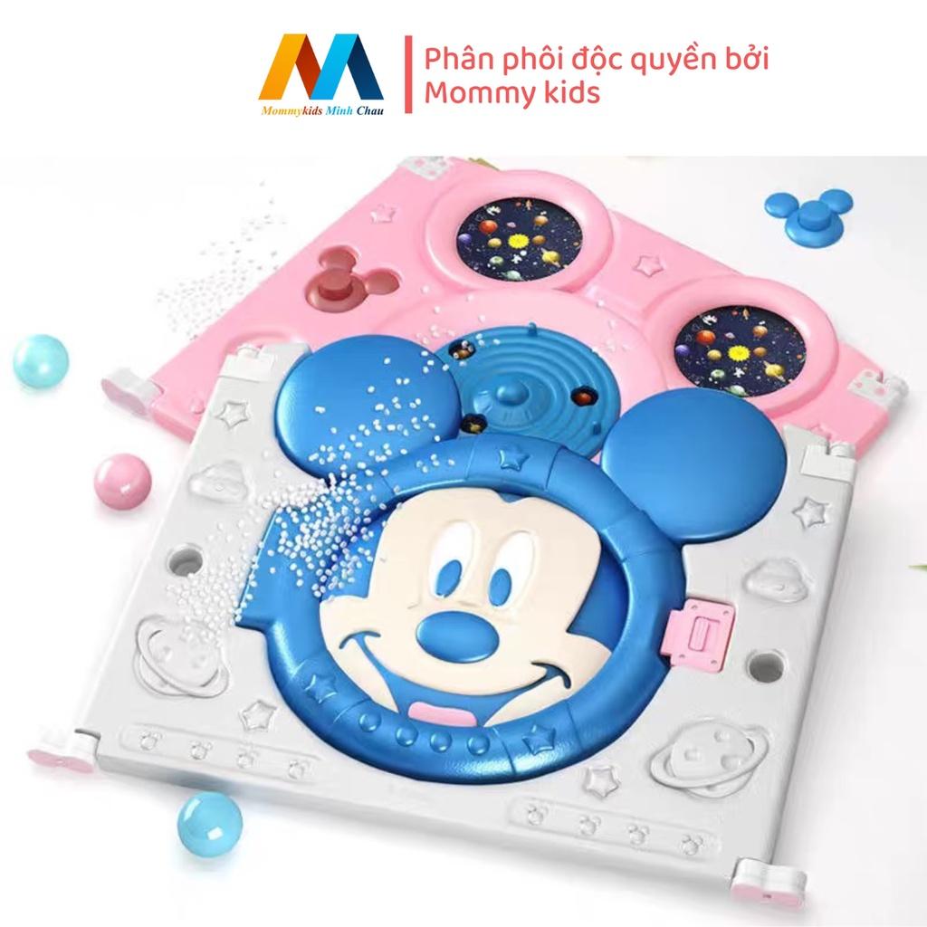 Quây Cũi Nhựa MOMMYKIDS MINH CHÂU Mickey MODEL MĐ Gấp Gọn Tặng Thảm + Giỏ Bóng + 100 quả bóng nhựa