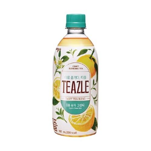 Trà xanh Teazle hương chanh Woongjin - Chai 500ml