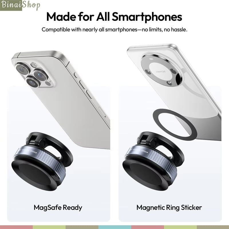 Ulanzi SK-25 - Giá Đỡ Từ Tính Nam Châm N52 Xoay Linh Hoạt 360° Tương Thích MagSafe Cho IPhone, Xe Hơi Và Nhà Sáng Tạo Nội Dung - Hàng Chính Hãng