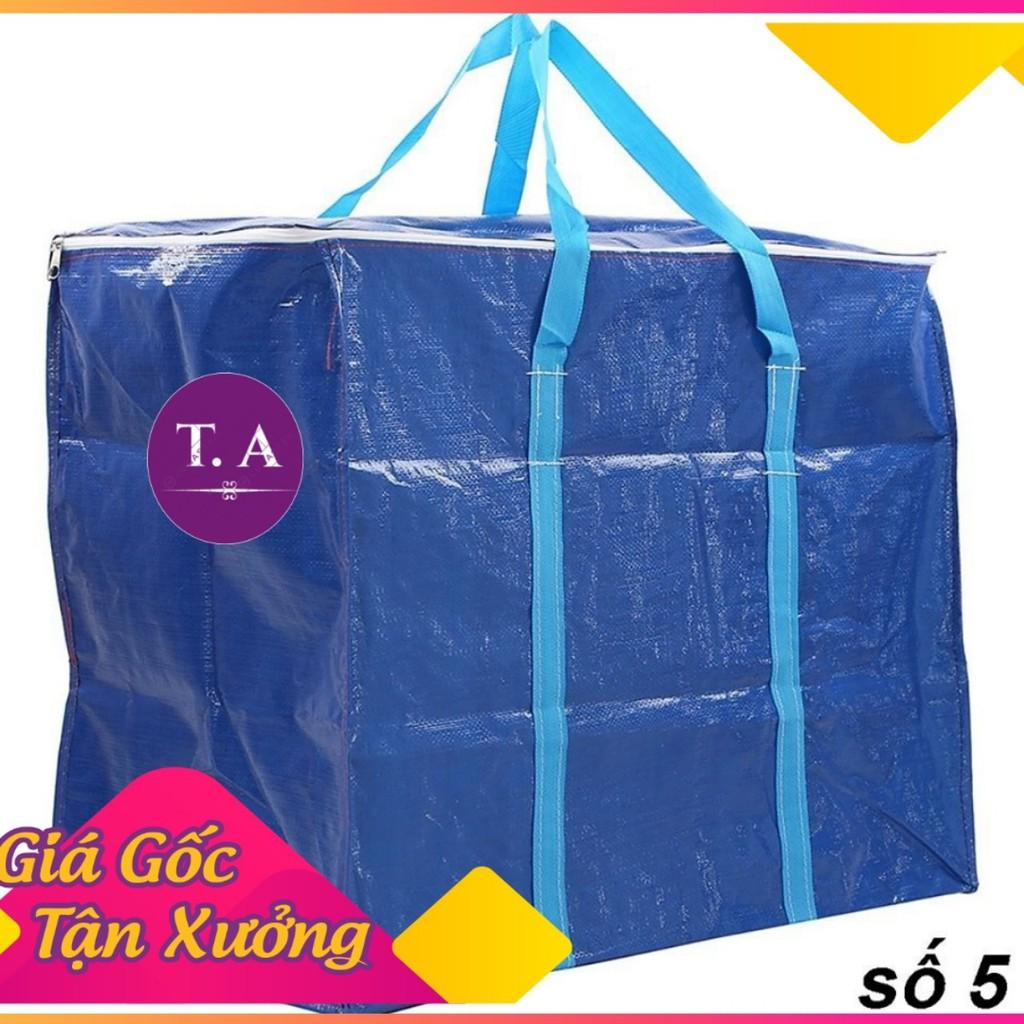 Túi Bạt Đựng Đồ Có Dây Kéo - Màu Xanh (may từ vải bạt chính hãng Tú Phương)