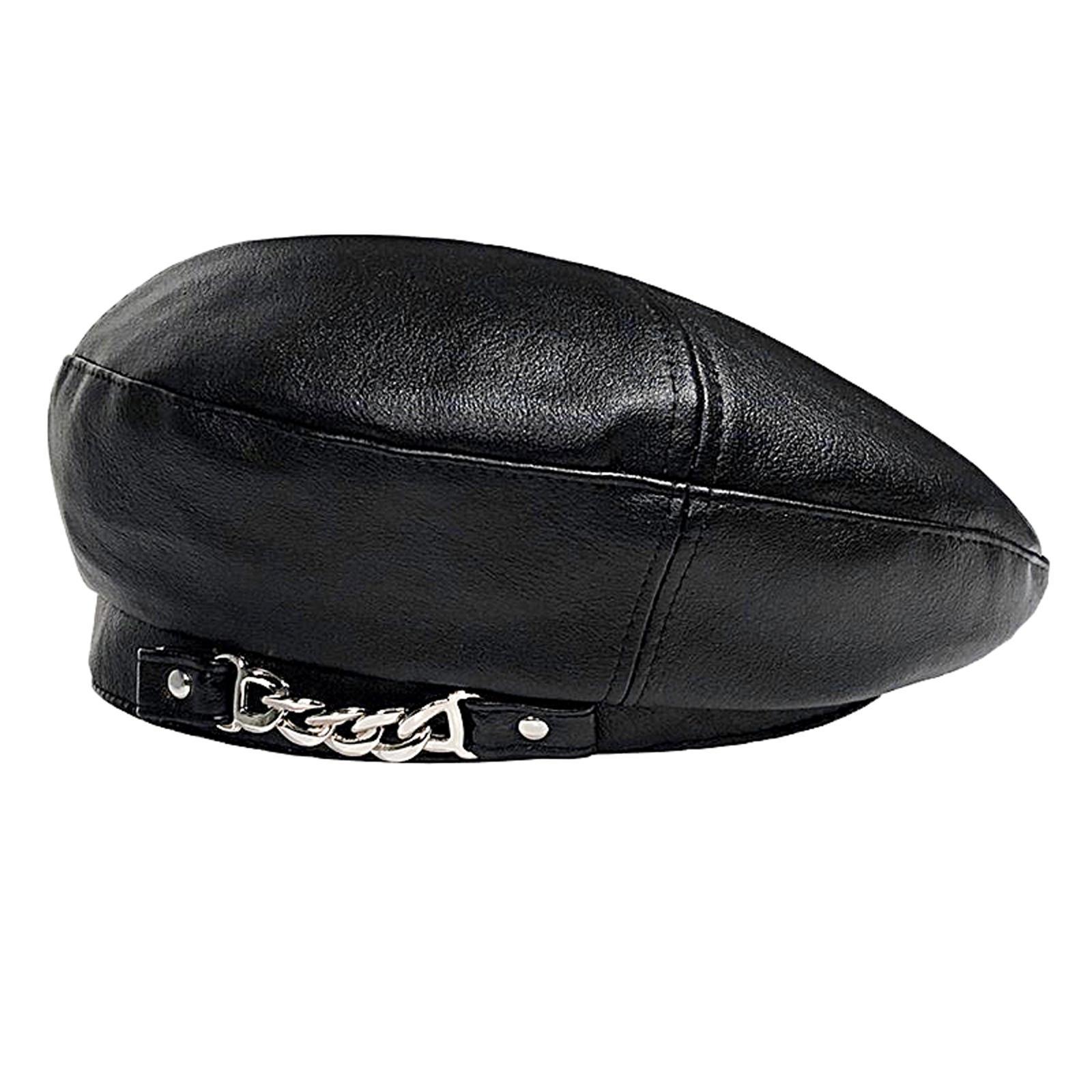 Casual Women Beret Hat Chain Classic Style Costumes Solid Color for Casual Use Gift Winter