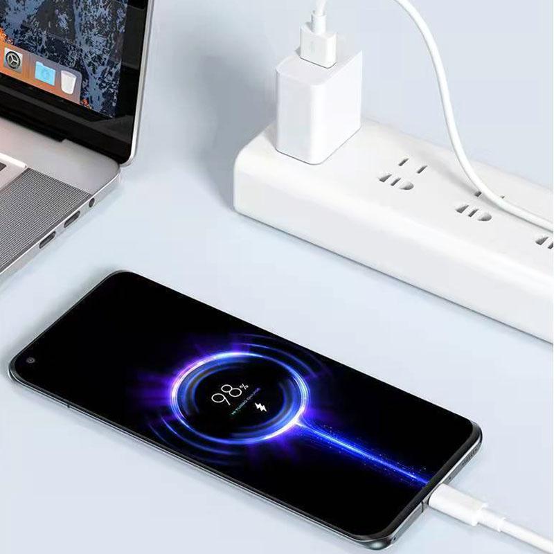 Bản gốc mới cho Xiaomi 67W Bộ sạc EU Bộ chuyển đổi năng lượng điện tích nhanh 6A Cáp C cho MI 11 Ultra Poco F3 Redmi Lưu ý 10 11 K40 P