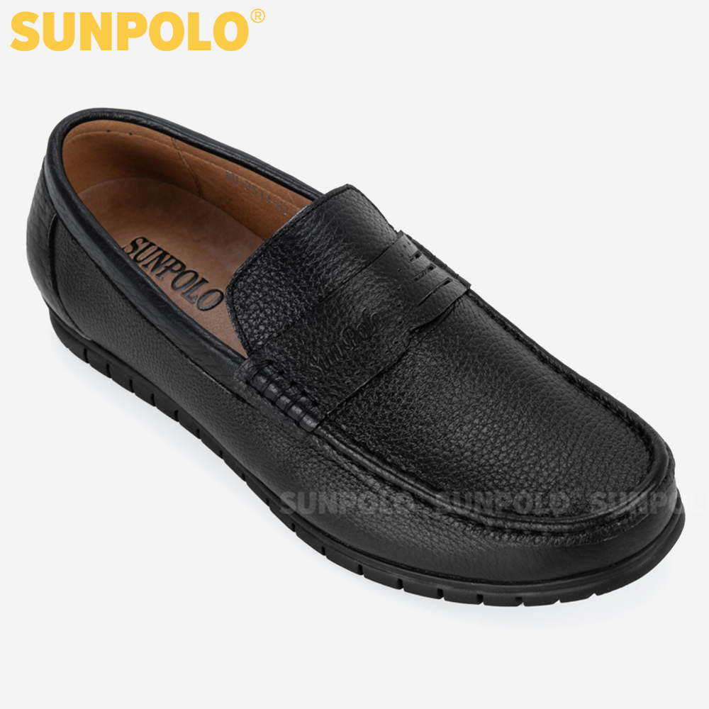 Giày Mọi Nam, Giày Nam Da Bò SUNPOLO SU2511