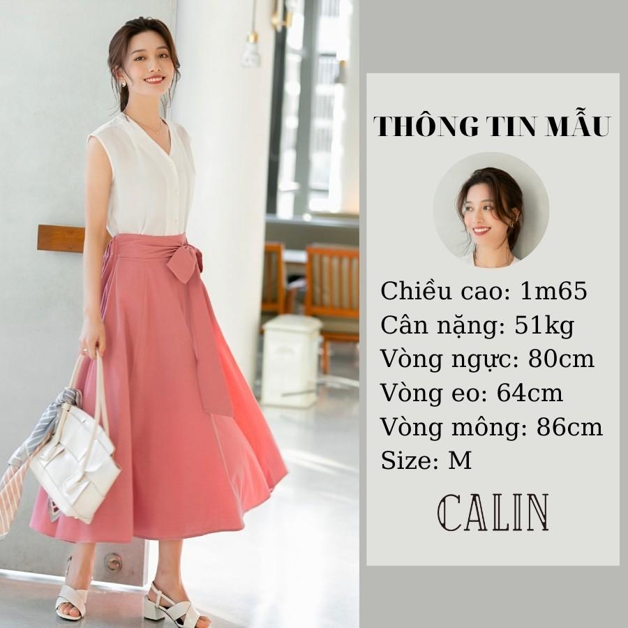 Áo sơ mi sát nách nữ - Màu trắng - Size M(50-60kg)