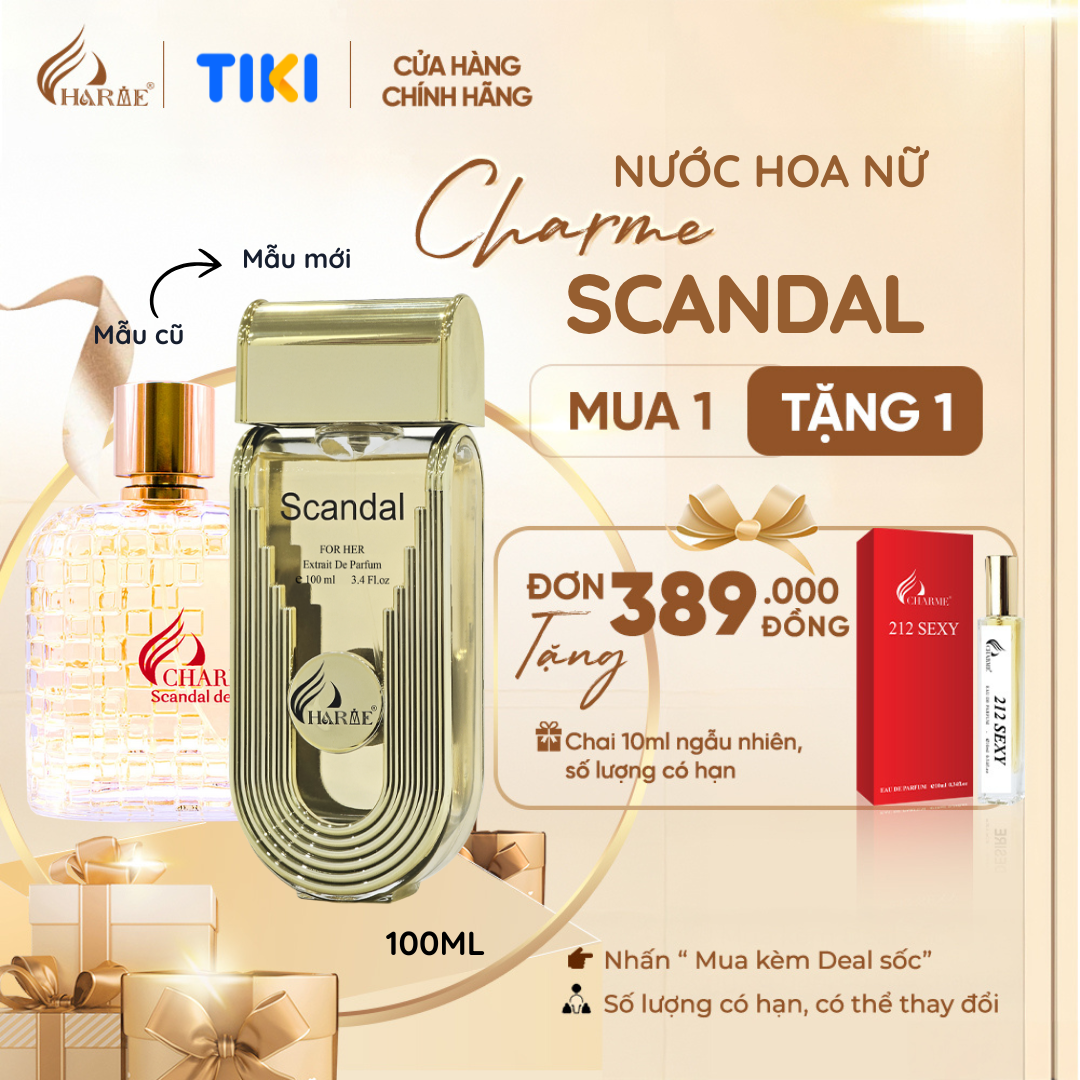 Nước hoa nữ sang trọng, Charme Scandal New Version 100ml, quyến rũ, sang trọng, lưu hương nồng nàn