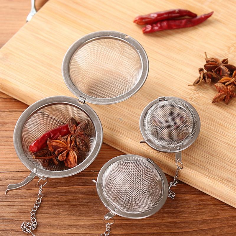 Tea Ball Strainer Stainless Steel Tea Infuser Sphere Locking Spice Mesh Infuser Tea Filter Strainers Seasoning Ball Kitchen Tool