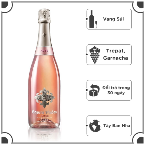 RƯỢU VANG SỦI TĂM SEGURA VIUDAS BRUT ROSÉ