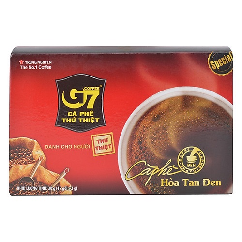 Combo 2 hộp cafe G7 Hòa Tan Đen Trung Nguyên ( 30g / hộp )