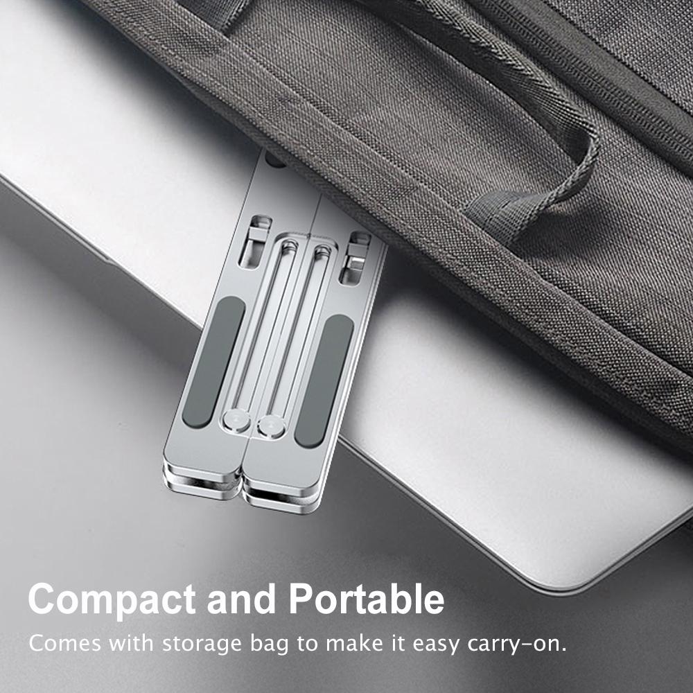 Hỗ Trợ Máy Tính Laptop Di Động Chân Đế Có Thể Điều Chỉnh Cho Máy Tính Macbook Air Máy Tính Bảng Có Thể Gấp Gọn Xách Tay Chân Đế Làm Mát Miếng Lót Nhôm Giá Đỡ