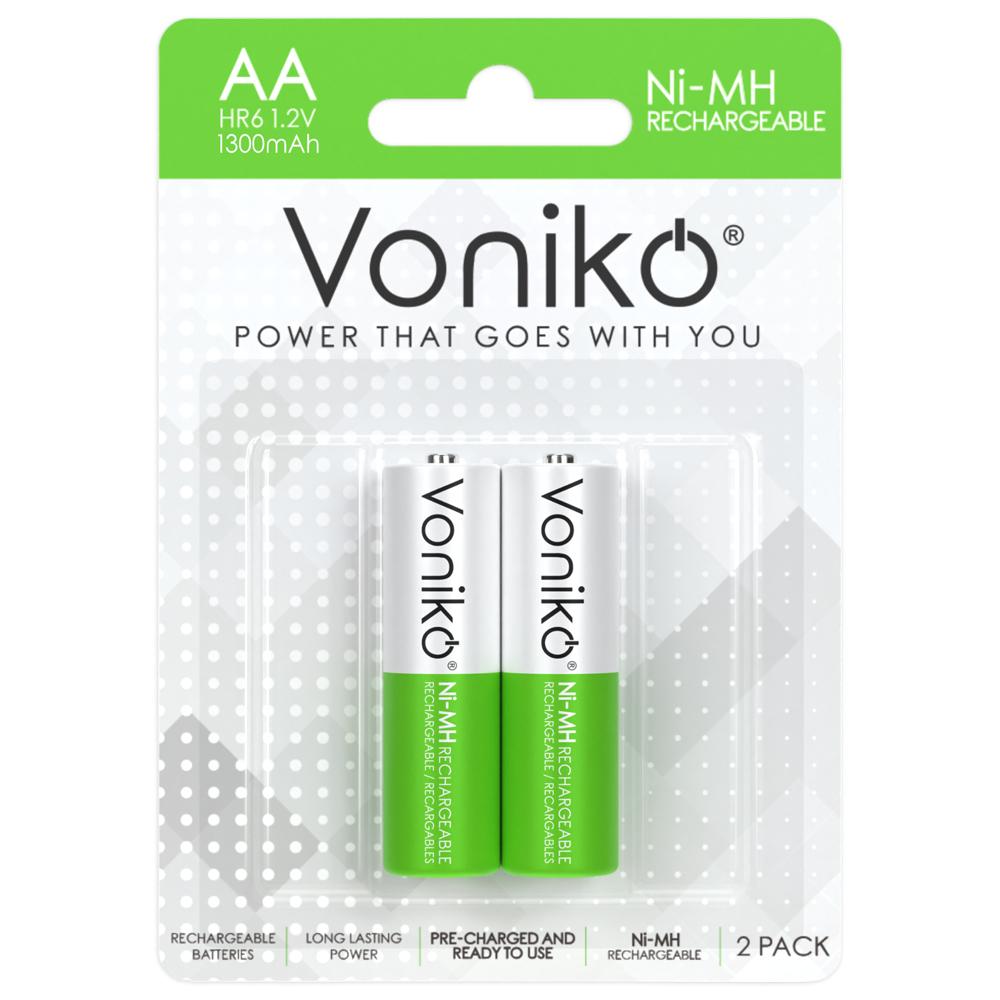 Vỉ 2 Pin Sạc AA 1300mAH - Voniko