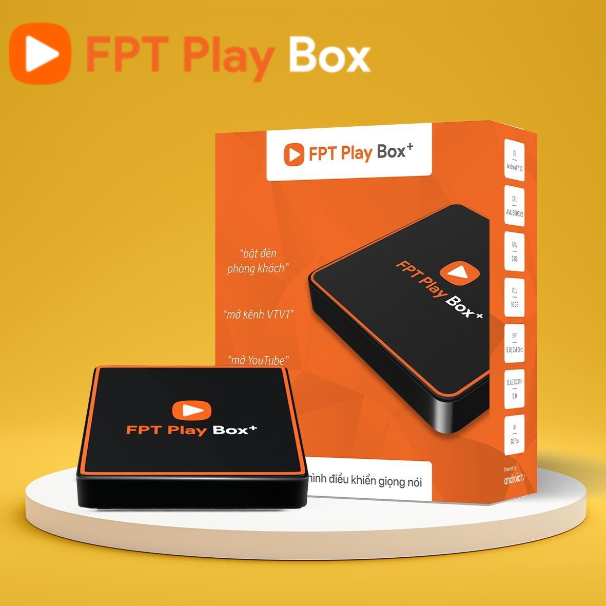 FPT Play Box 2020 mã T550 truyền hình điều khiển giọng nói Fpt play box plus 4k android tv box fpt smart box fpt box 2020 - Hàng Chính Hãng