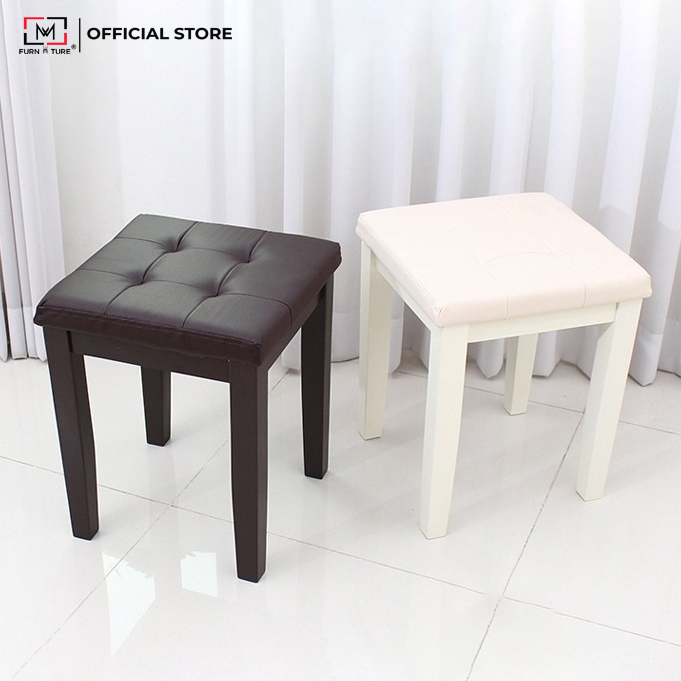 GHẾ ĐỆM BÀN TRANG ĐIỂM/ GHẾ PIANO - DRESSING STOOL - BLACK