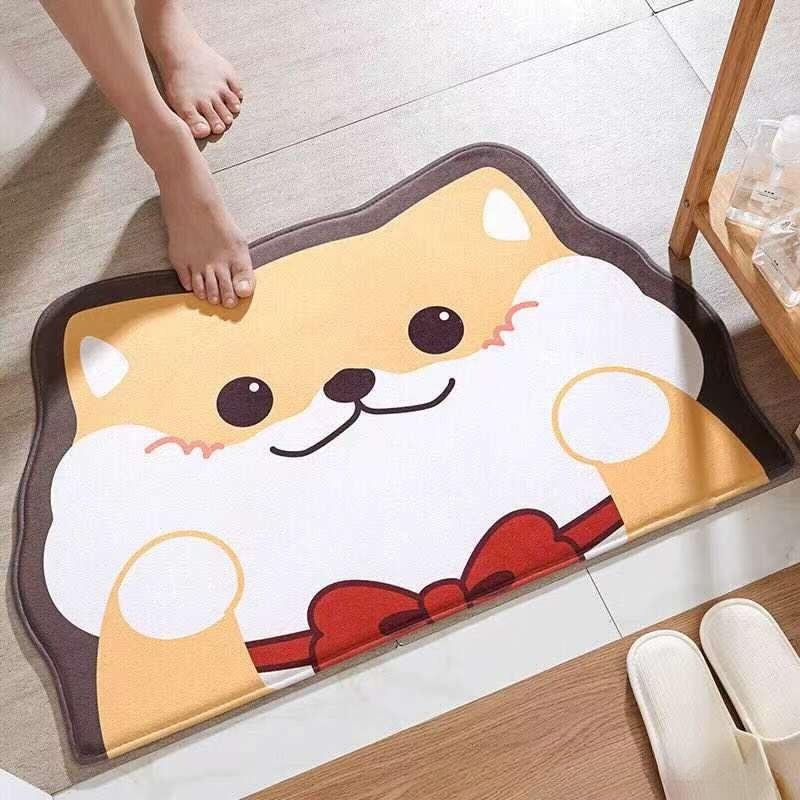 Thảm Dậm Chân, Lau Chân Hình Thú Chống Trợt Kháng Khuẩn Size 40*60cm, Mới 2022