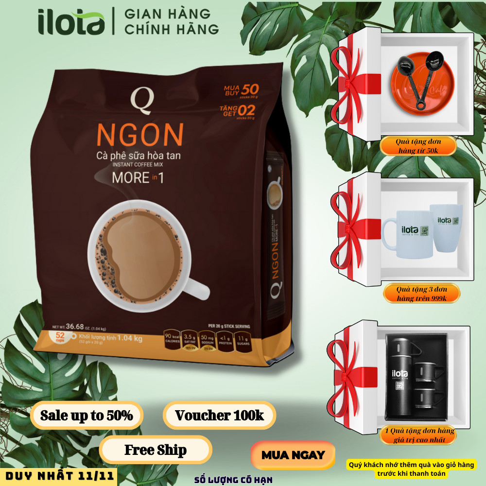Cafe Hoà tan 3 in 1 Ngon Trần Quang