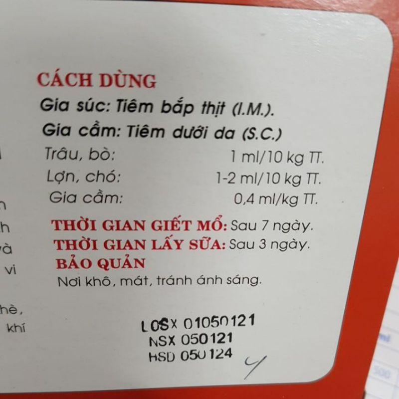1 hộp 20 ống ty.lo.sin 5ml hỗ trợ h.en cho chó mèo