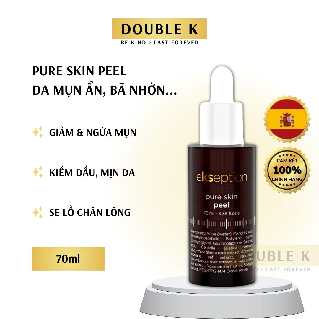 ekseption Pure Skin Peel - Giảm Mụn, Mờ Thâm Sau Mụn, Se Nhỏ Lỗ Chân Lông, Mịn Màng Làn Da - Double K