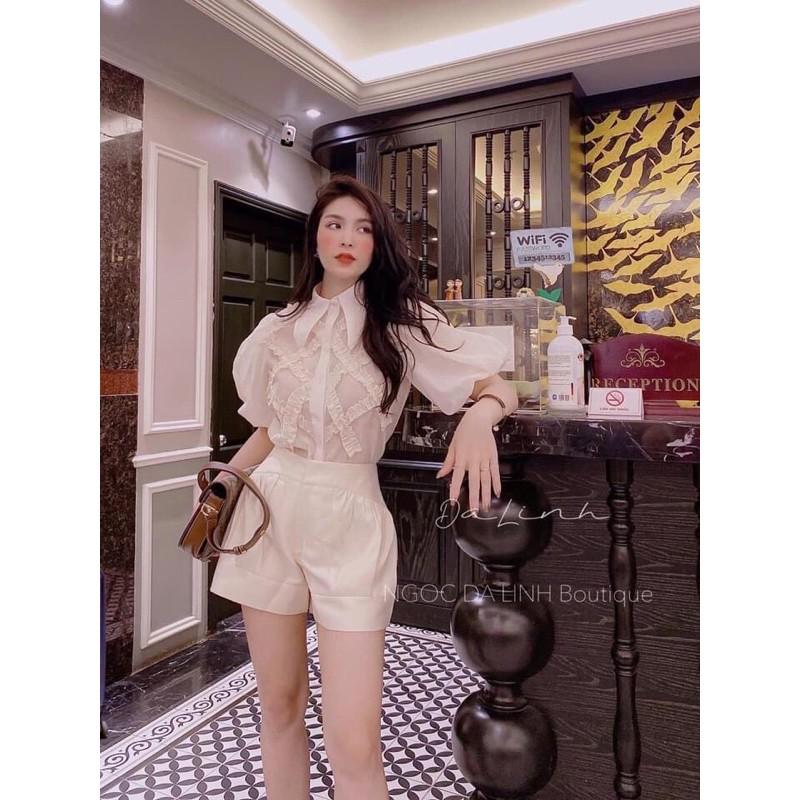 Set áo ren tay bồng