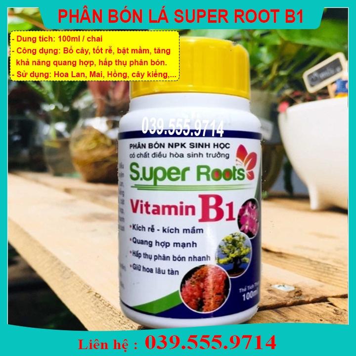 SUPER ROOTS B1 100ml - Phân Bón Lá NPK điều hòa sinh trưởng, dưỡng hoa lâu tàn cho hoa cắt cành, cắm bình