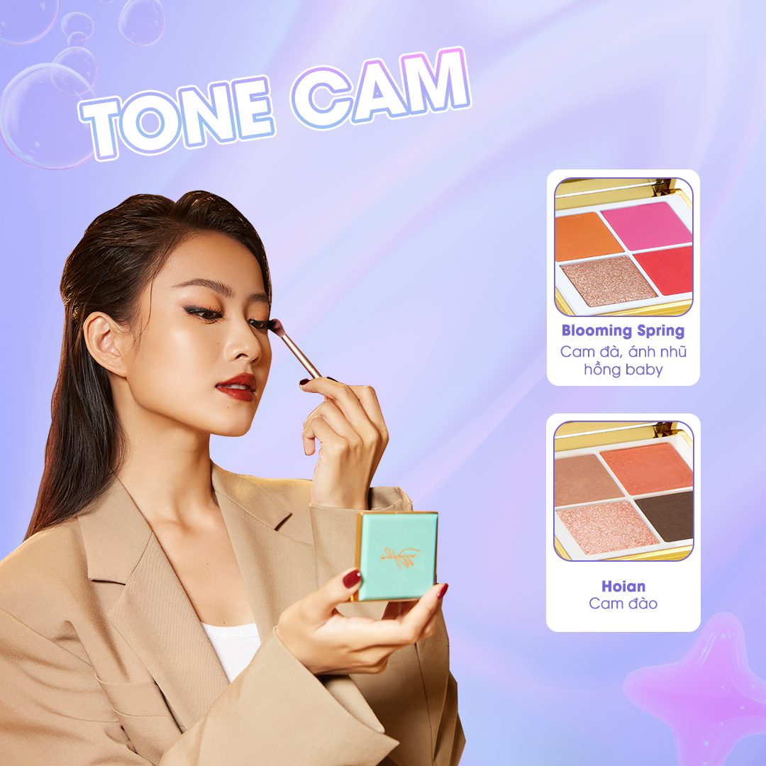 Phấn Mắt Trang Điểm myKella Mini Glam Eye Palette Siêu Mịn