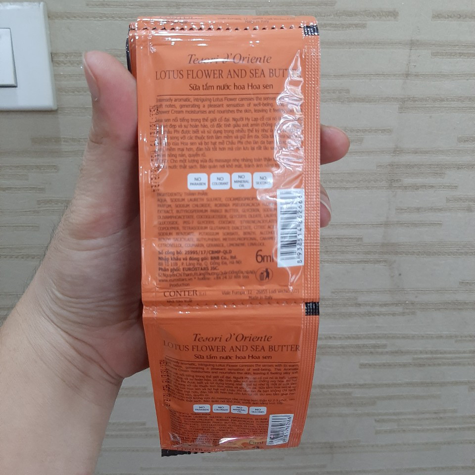Combo 12 Gói Sữa Tắm Hoa Sen Tesori d’Oriente