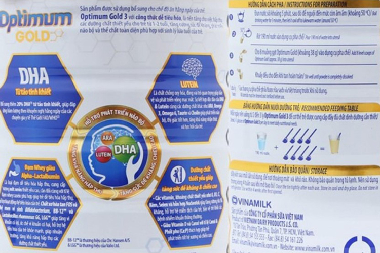 Sữa Bột Vinamilk Dielac Optimum Gold Step 3 (900g)