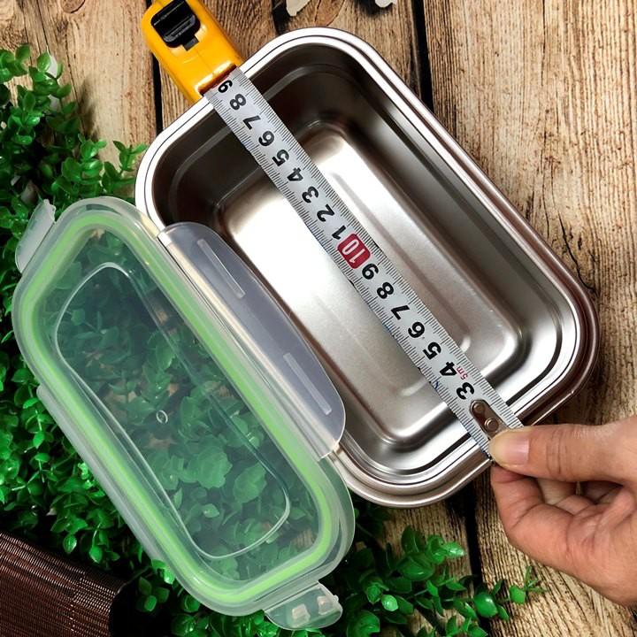COMBO Bộ 3 Hộp BẢO QUẢN thực phẩm INOX 304 có NẮP. DỤng cụ đựng chứa trữ ĐA NĂNG trong tủ lạnh AN TOÀN SỨC KHOẺ. Chuyên