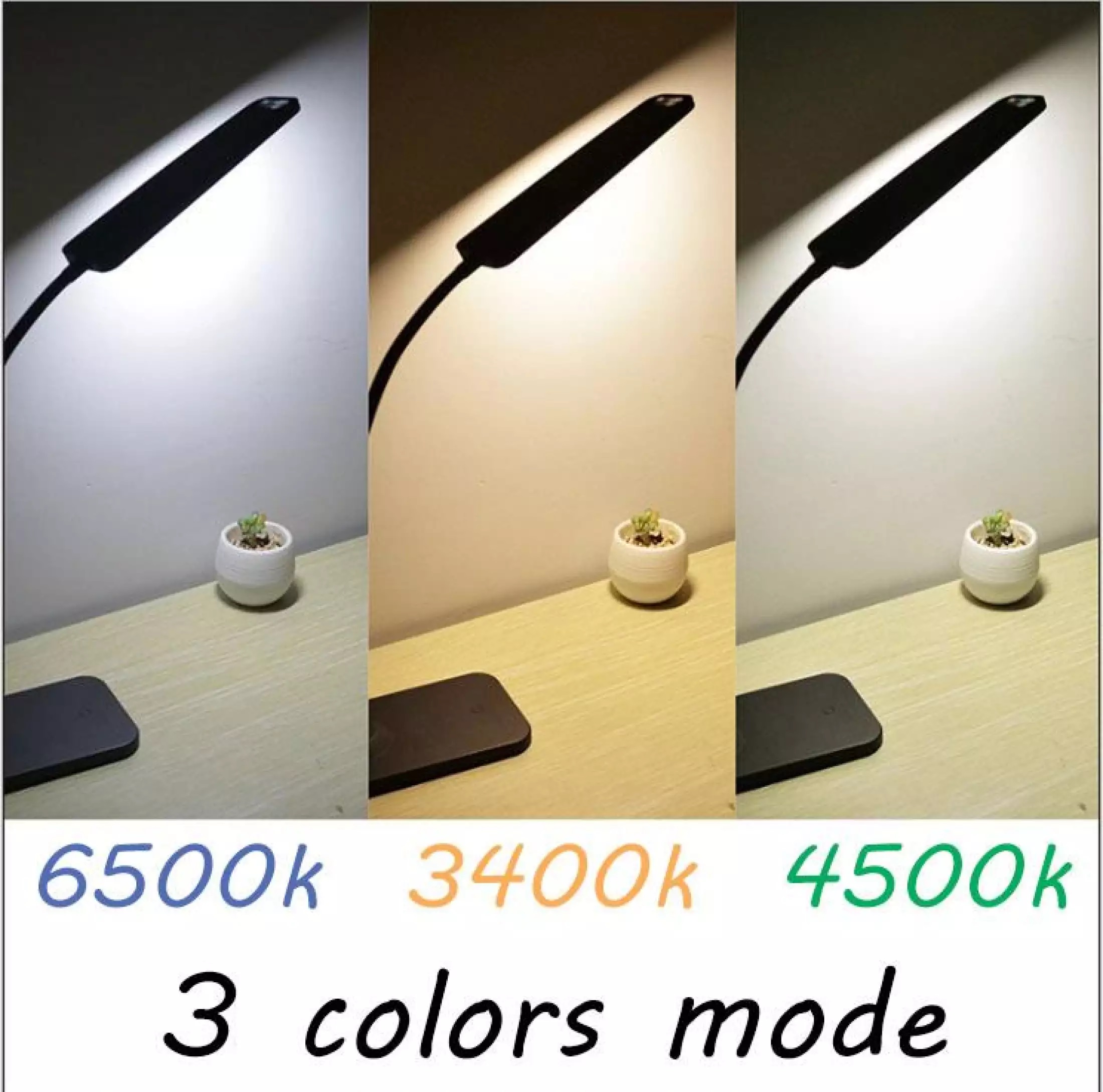 Đèn bàn làm việc LED 3 màu điều chỉnh độ sáng pin 1500mAh