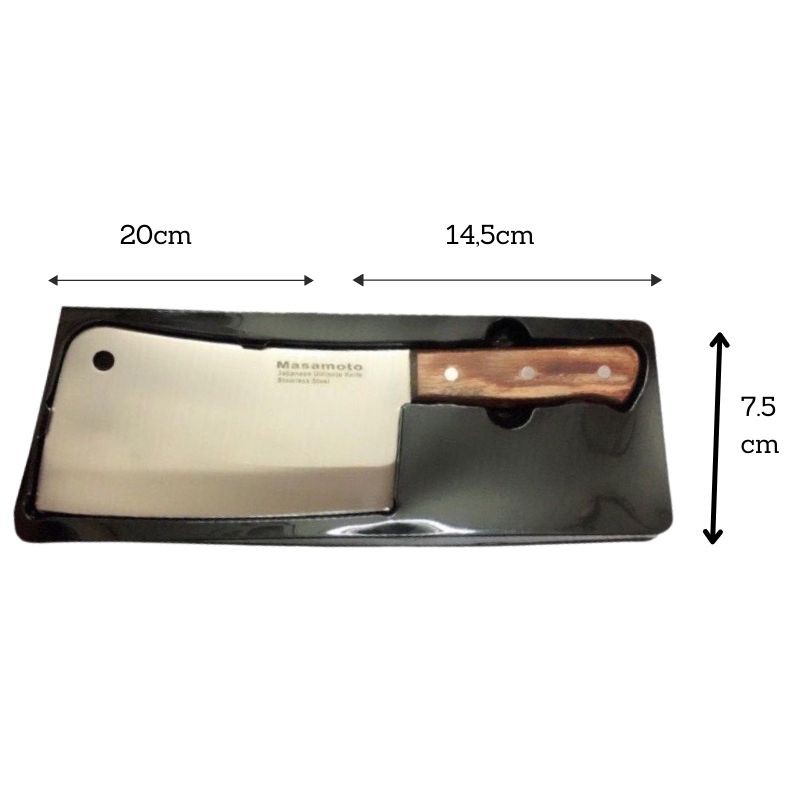 Dao chặt lớn Masamoto MK-804 cao cấp, sắc bén, bền đẹp dùng để chặt thái cắt thịt gà, thịt heo, thịt bò - Hàng nội địa Nhật Bản