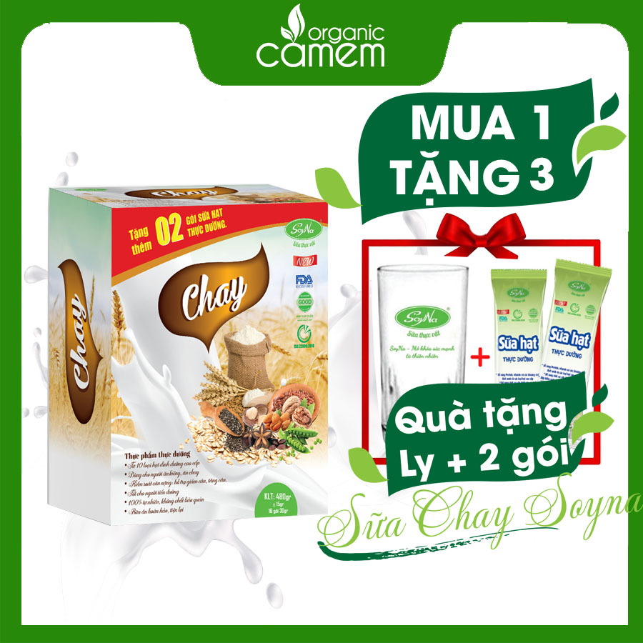 [MUA 1 TẶNG 1] SỮA CHAY SOYNA - SỮA HẠT BỔ SUNG PROTEIN CHO NGƯỜI ĂN CHAY- SỮA THỰC VẬT CAO CẤP SOYNA BỔ SUNG CANXI CHO XƯƠNG CHẮC KHỎE